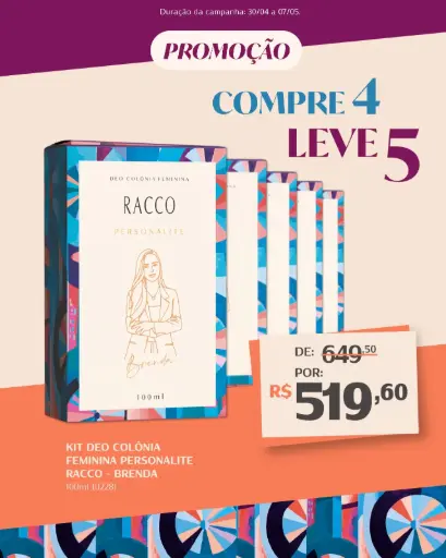 [94238] Kit Personalité Racco Brenda- Compre 4 Leve 5